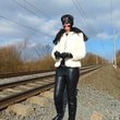BONDAGEANGEL: In fur coat at a railway line II. Download