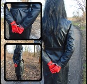 BONDAGEANGEL: A small walk in a leather coat and with handcuffs Download