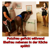 LEON-RUMBLE: KRASS! Putzfrau gefickt während Ehefrau in der Küche spült.AO, 3er Download