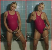 SWEETSUSINRW: Mit pinkem Swimsuit in der Dusche Download